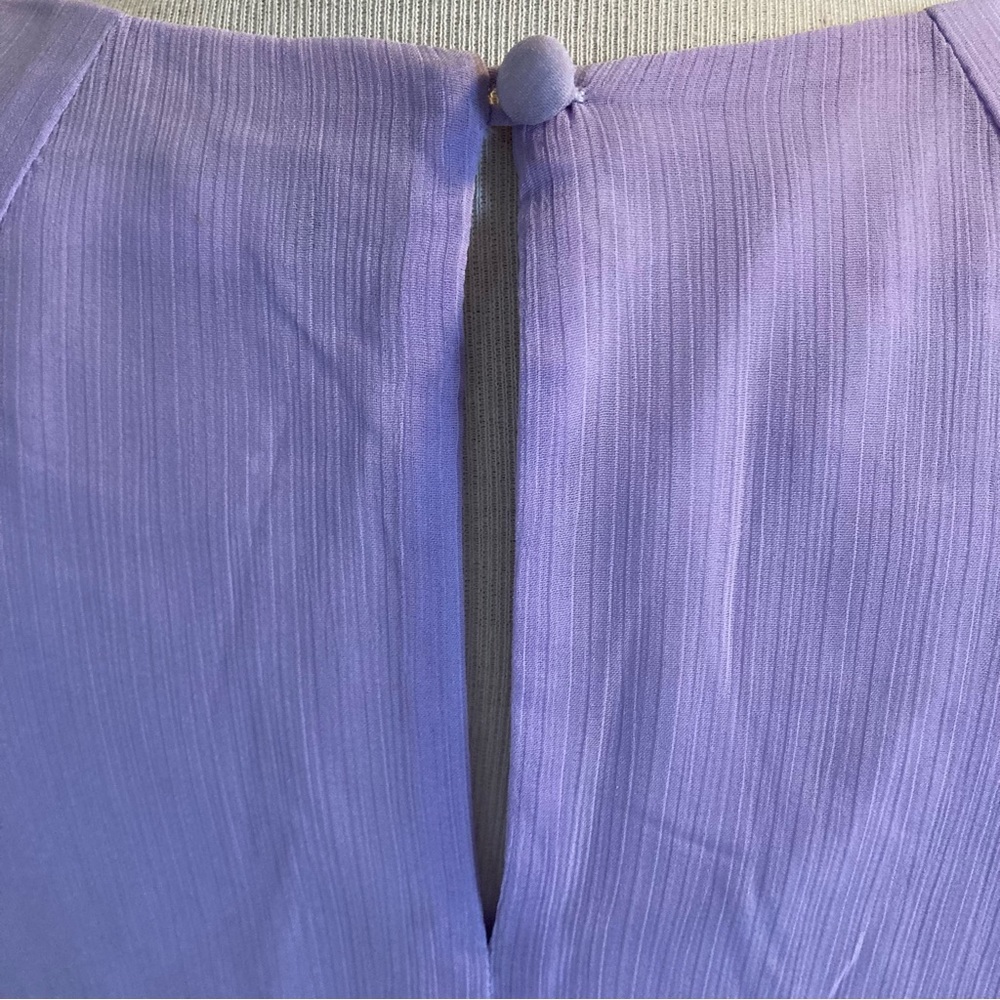 NEW!  Lauren Ralph Lauren Ruffled Olokun crepe Dress in ‘violet’ - Picture 4 of 13